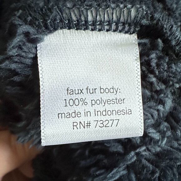 Women's XL Sonoma Zip Up Faux Fur Teddy Sherpa Jacket Navy Midnight Blue - Picture 8 of 8